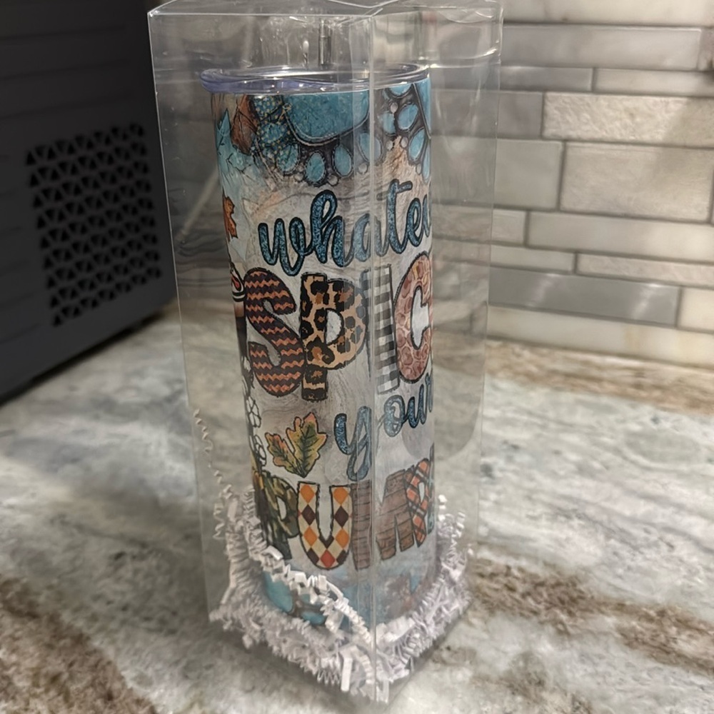 Whatever spices your pumpkin 20 oz skinny tumbler